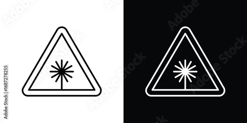Laser warning icon design elements pack. Vector symbols for UI Designs
