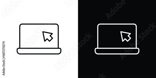 Laptop icon design elements pack. Vector symbols for UI Designs