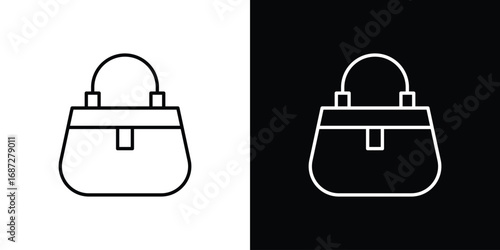 Hand bag icon design elements pack. Vector symbols for UI Designs