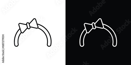 Hair tie icon design elements pack. Vector symbols for UI Designs