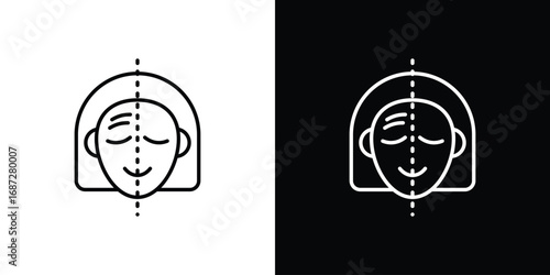 Facelifting procedure icon design elements pack. Vector symbols for UI Designs