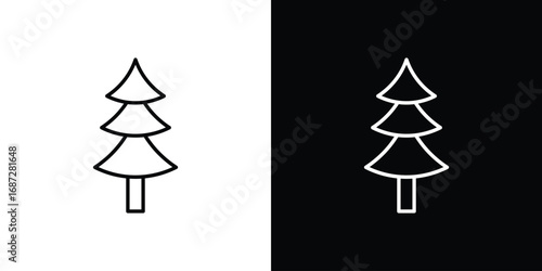 Christmas tree icon design elements pack. Vector symbols for UI Designs