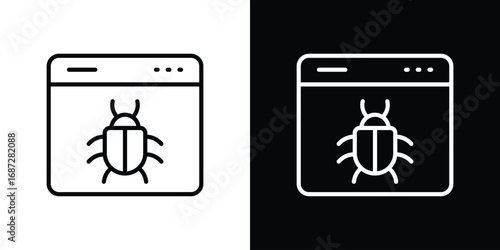 Bug icon design elements pack. Vector symbols for UI Designs