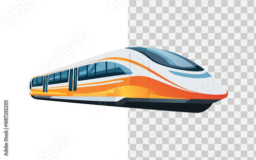High-Speed Train Illustration Modern Rail Transportation Design