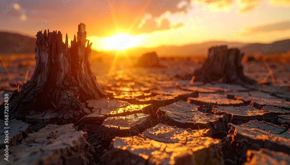 Fototapeta premium Deforested Land