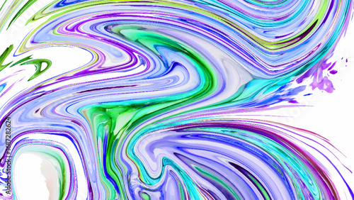 Abstract Colorful Liquid Marble Pattern with Flowing Vibrant Swirls, Iridescent Acrylic Pour Texture, Modern Gradient Design, and Stylish Contemporary Multicolor Fluid Art Background	
