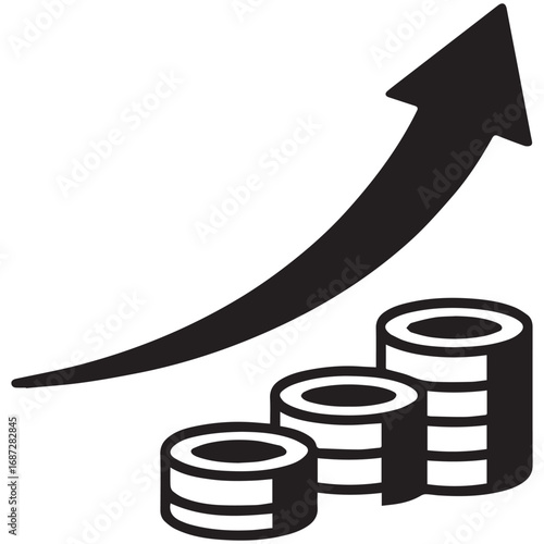 business growth graph illustration vector