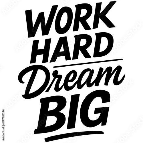 Tshirt design work hard illustration vector