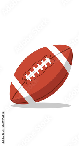 Close up shot of a classic american football in motion ready for a touchdown