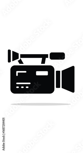 Modern video camera for professional recording and high-quality content creation technology