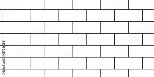 Pavement seamless mosaic stone concrete wall surface tiles. subway vector block rock white brick wall texture background.	