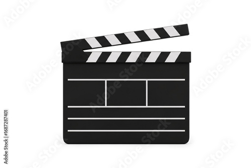 3d Rendering of Clapperboard Isolated on White Background