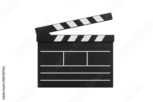 3d Rendering of Clapperboard Isolated on White Background