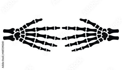 Skeleton Hands Vector Illustration Halloween Bone Design