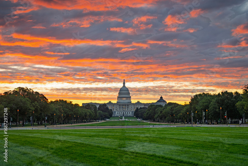 Spectacular Sunrise Over the U.S. Capitol Building