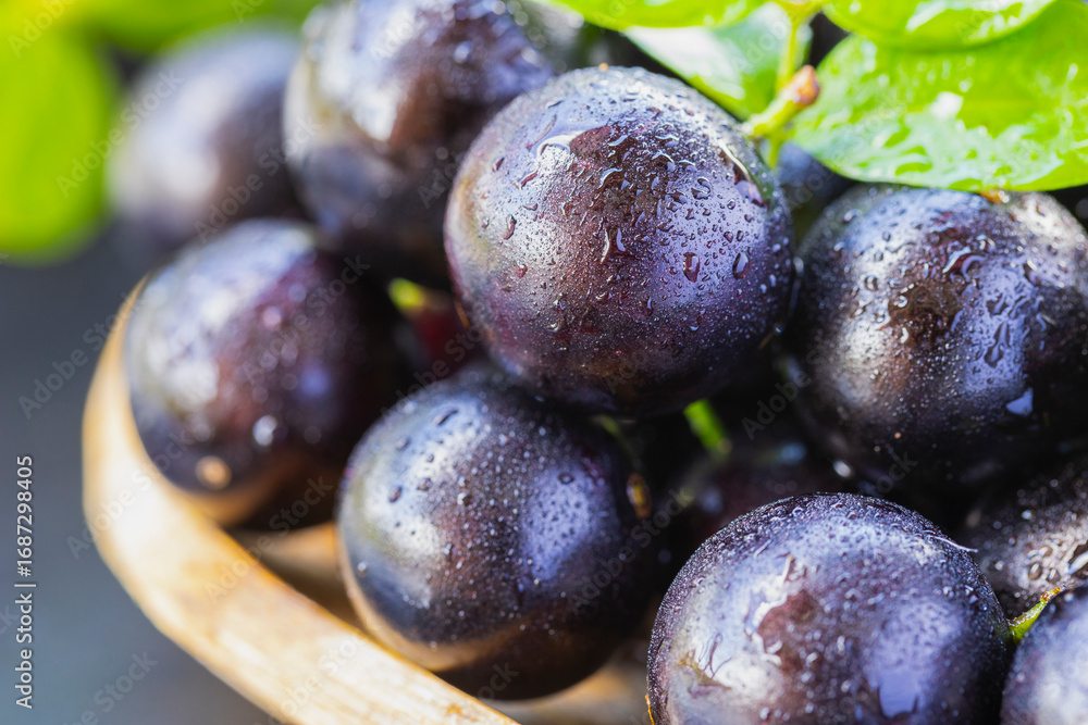 Fototapeta premium Exotic and delicious Jaboticaba fruits, a fruit of Amazonian origin