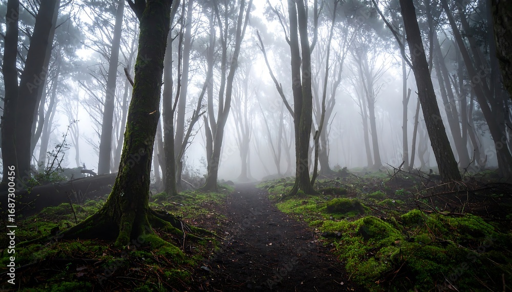 Obraz premium Misty forest path (3)
