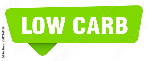 low carb green sign isolated on transpatent background. low carb sticker