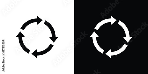 Life cycle icons set. Black and white silhouette collection