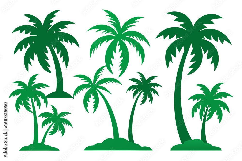 Obraz premium palm trees set