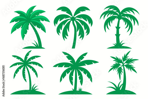palm trees set