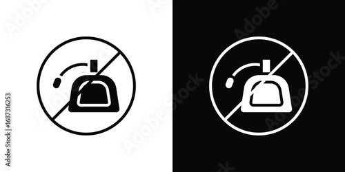 Forbidden perfume signs set. Black and white silhouette collection