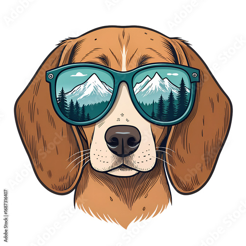 dog with sunglasses