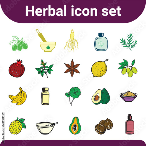 herbs icon set