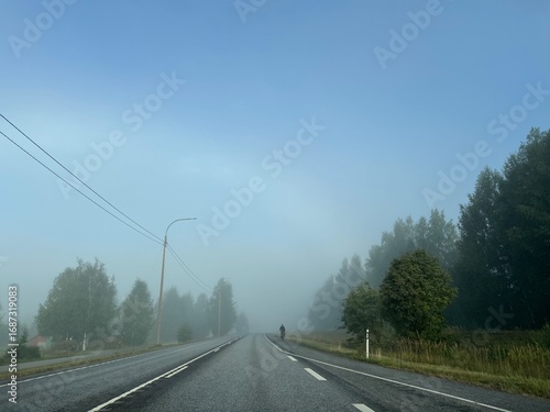 road in the fog