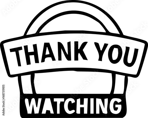 Bold graphic for concluding content, show appreciation.