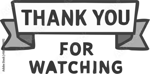 Hand-drawn style appreciation for video viewers.