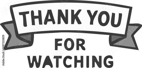 Simple hand-drawn thank you message for videos.
