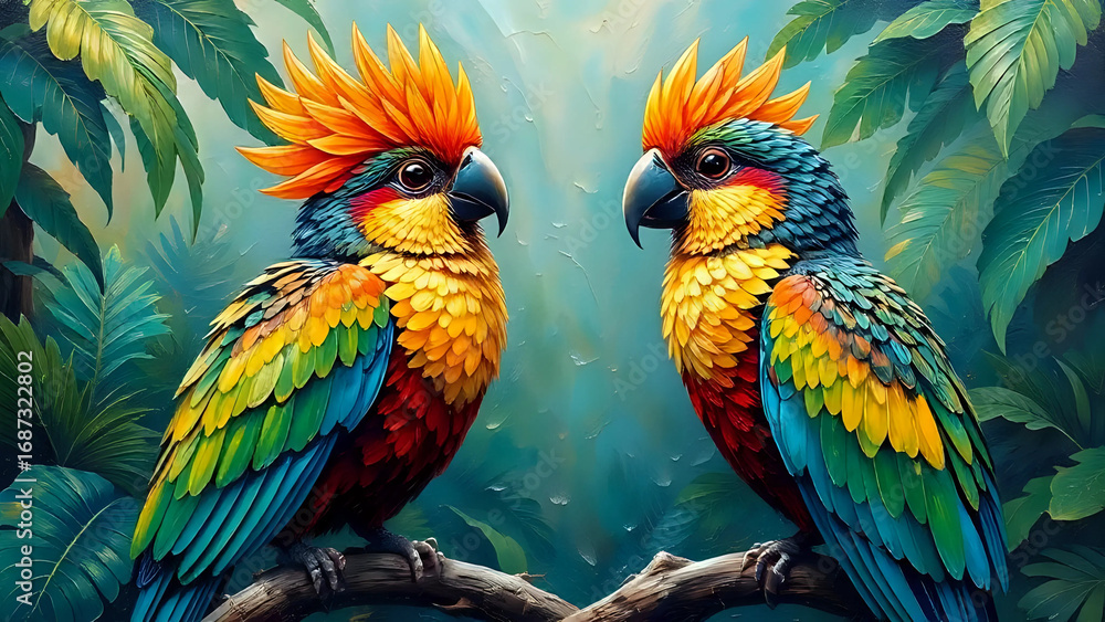 Obraz premium Blue and yellow macaw