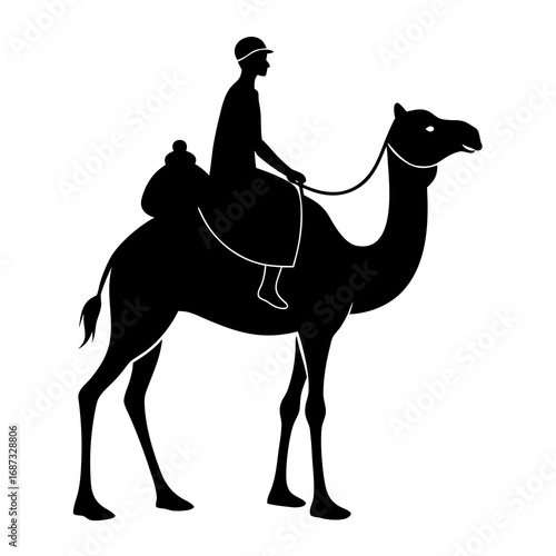 Desert Rider Silhouette Vector