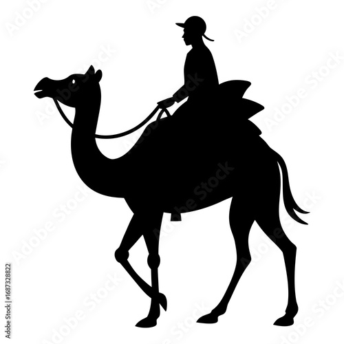 Desert Rider Silhouette Vector