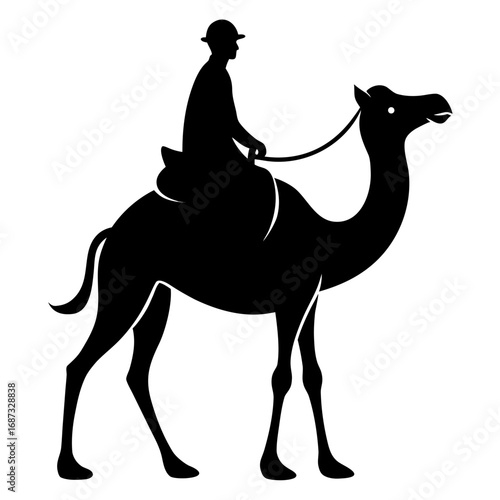 Desert Rider Silhouette Vector