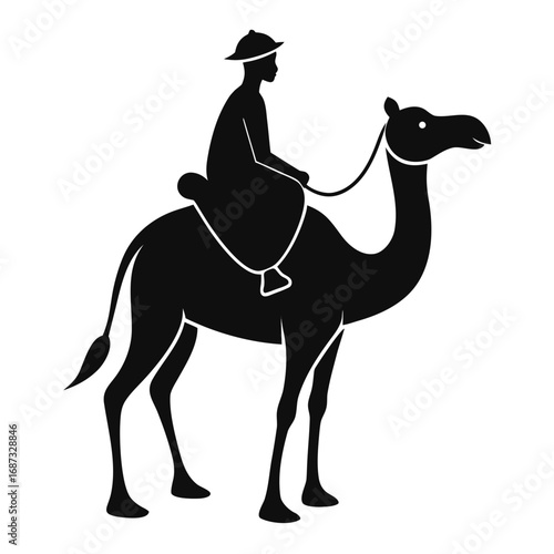 Desert Rider Silhouette Vector