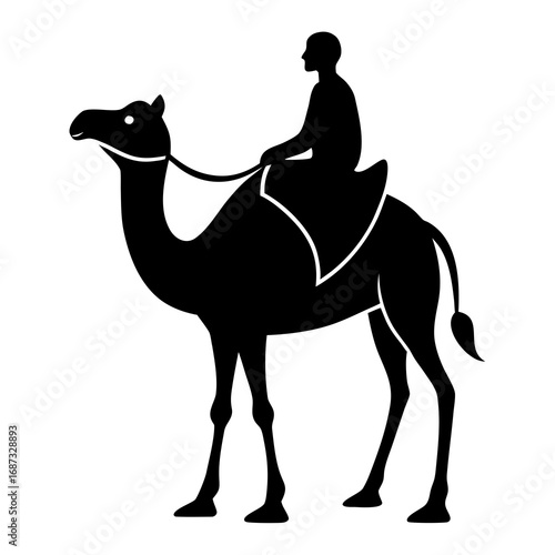 Desert Rider Silhouette Vector