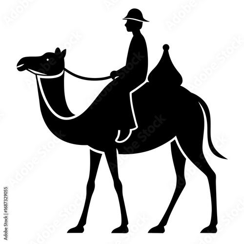 Desert Rider Silhouette Vector