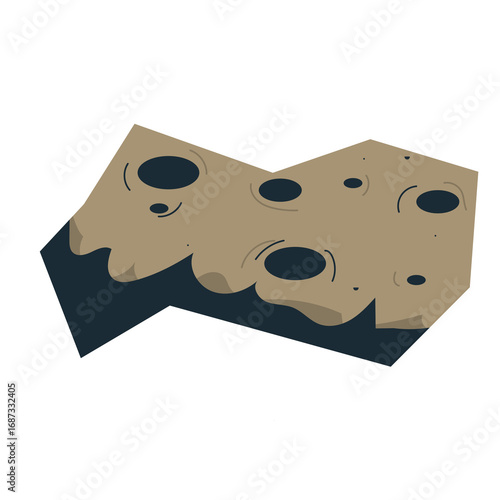 Fototapeta Naklejka Na Ścianę i Meble -  vector illustration of a cartoon character-meteorite