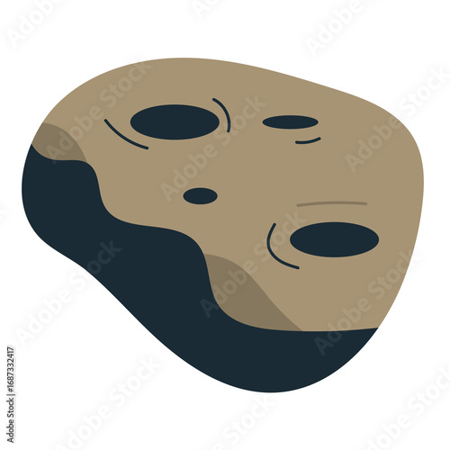 Fototapeta Naklejka Na Ścianę i Meble -  vector illustration of a cartoon character-meteorite