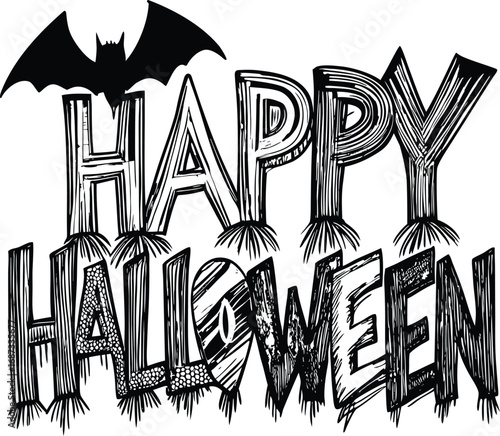 happy Halloween typography
