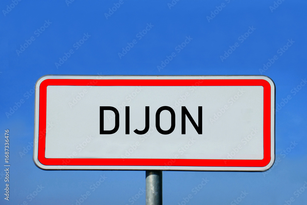 Obraz premium Ortsschild Dijon