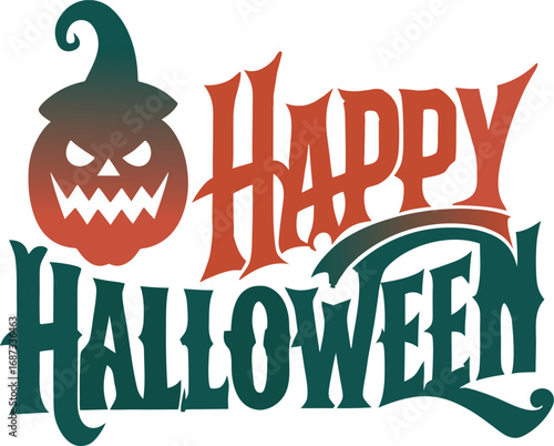 happy Halloween typography