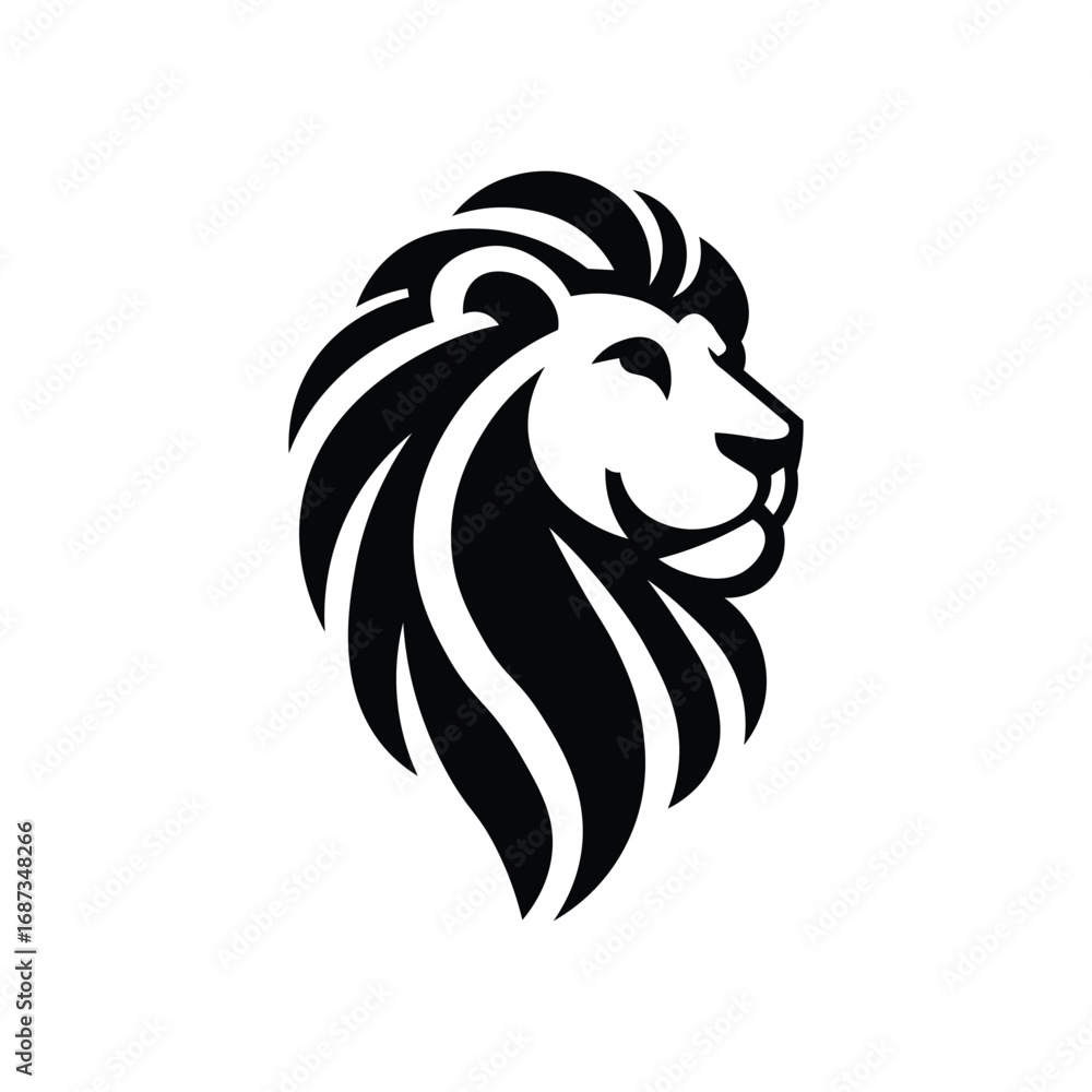 Obraz premium lion head silhouette