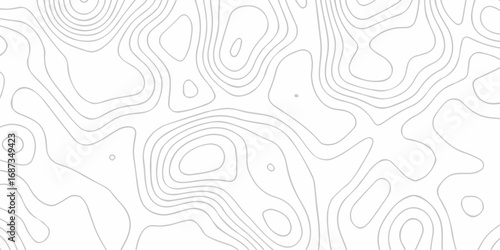 Abstract minimal vector topo map creative discovery White wave grid stripe line map topography. vector geographic contour mounted map background.	