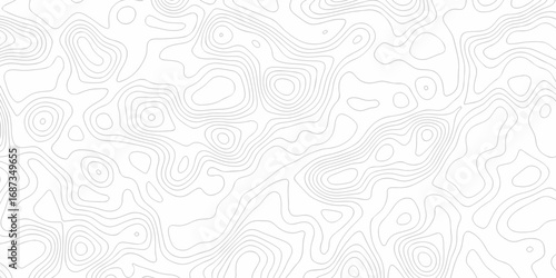 Modern curve abstract topo map design. White background with topographic world grid wave Topographic map geographic line texture.	
