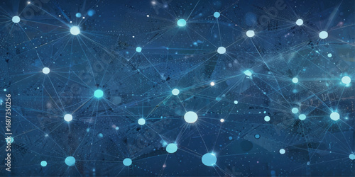  Abstract Network Connection Visualizing Digital Connectivity. A dynamic and visually captivating abstract image showcases a complex network of interconnected points and lines.