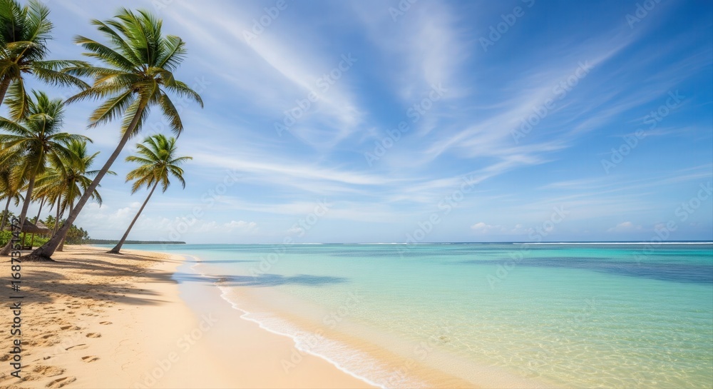 Obraz premium Serene Turquoise Beach Background 