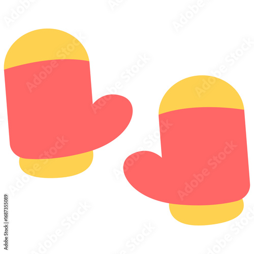 Winter mittens vector